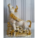 Prosperity Golden Bull on Bed of Coins