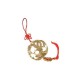 3 Brass Coins knotted with Red Ribbon with Phoenix