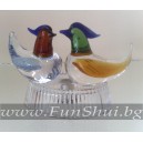 Feng Shui Mandarin Ducks for Love Luck ( wood ) 