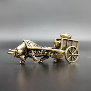 Фън Шуй Бик със Златни Кюлчета (Месинг)