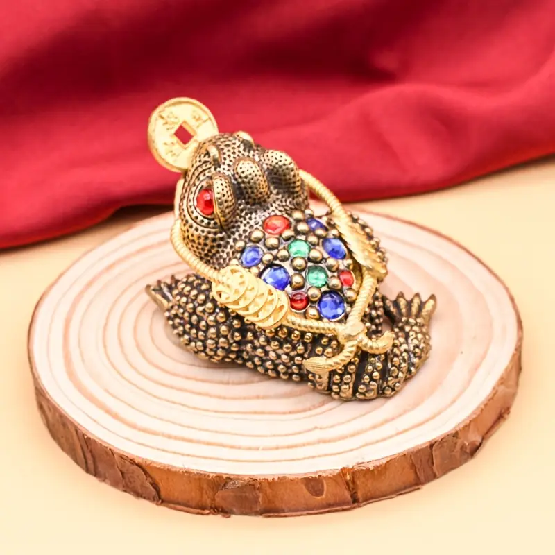 Фън Шуй Скъпоценна Трикрака Жаба (Месинг) - Image 3